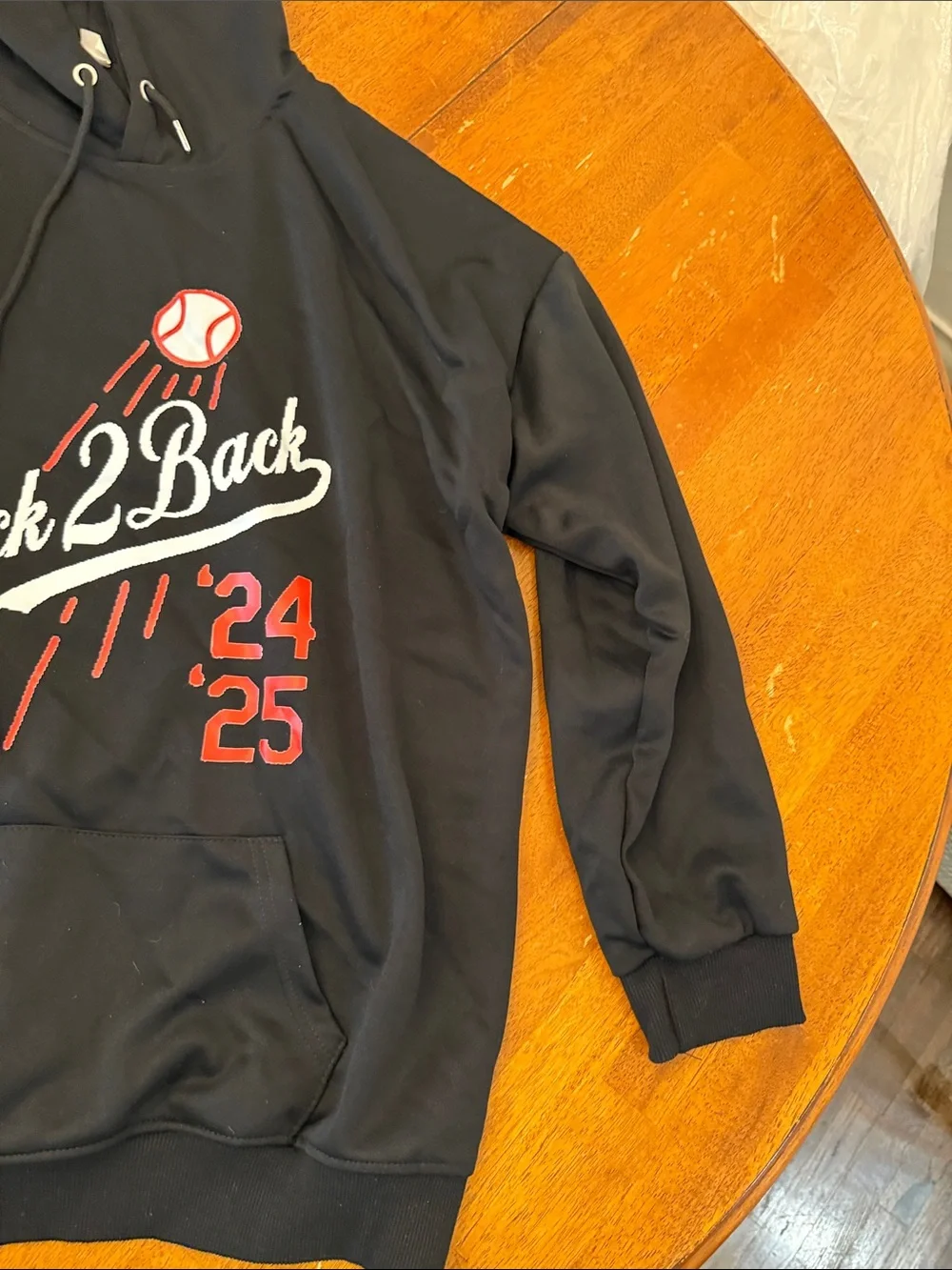 Men's Black 'Back2Back' Graphic Hoodie - Red & White Accents xxxl Los Angeles Do